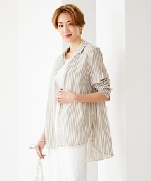 ICB（アイシービー）の「【洗える】 キュプラローンストライプ シャツ（シャツ/ブラウス）」