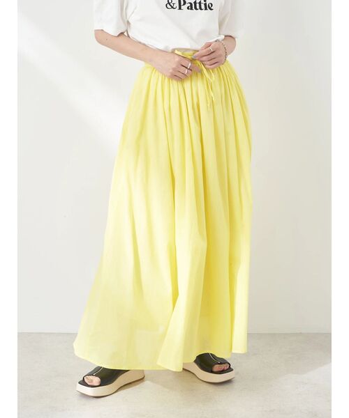 earth music&ecology(アースミュージックアンドエコロジー)の「コットンボイルボリュームスカート(スカート・レディース・オフホワイト/ブルー/イエロー/その他5/レッド/グリーン・FREE)」の19枚目の写真