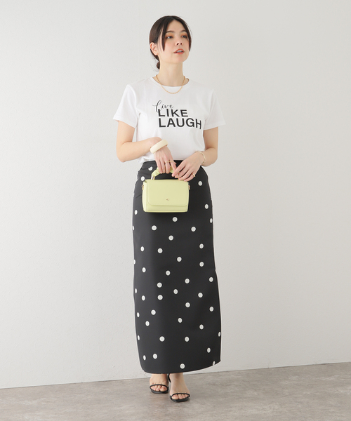 ドットプリントグログランスカート