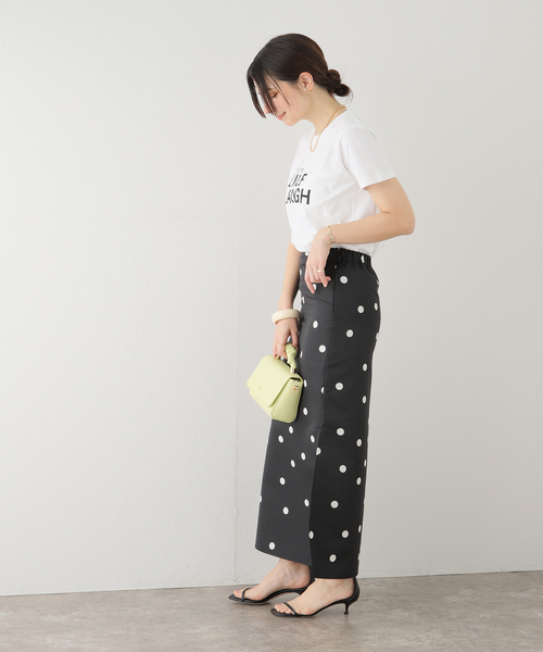 ドットプリントグログランスカート