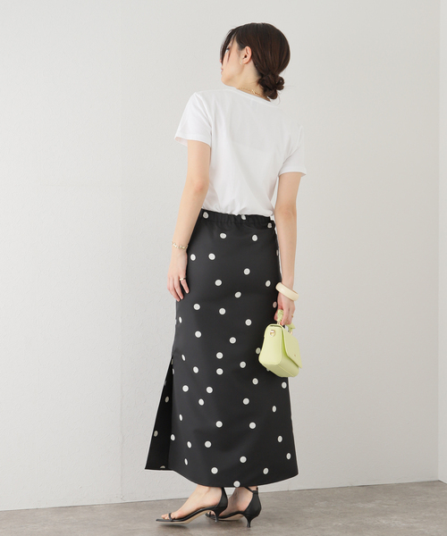 ドットプリントグログランスカート