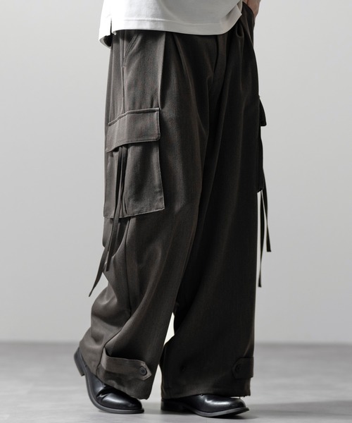 CLEL（クレイル）の「【CLEL】M-47Design TR Loose Parachute Pants/M-47デザイン TRルーズ パラシュートパンツ【セットアップ対応】（カーゴパンツ・メンズ・ライトグレー/ブラック/チャコールグレー/オリーブ/ブルー系その他/ミックスグレー/ダークブラウン/ブラック系/ベージュ/チャコールアッシュ/アッシュ/ダークネイビー/ブラック系1/グレー系2/ベージュ系1/ダークウッド/ブラック系2・S/M/L/XS）」の12枚目の写真