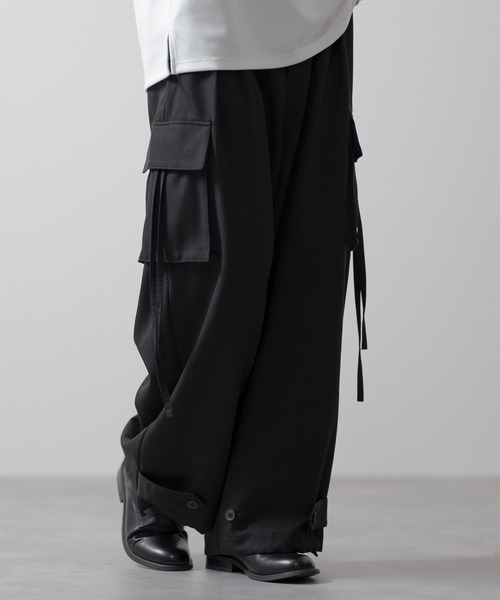 【CLEL】 / 2wayデザイン ナイロンテクノパンツ CLEL】M-47Design TR Loose Parachute Pants/M-47デザイン TR