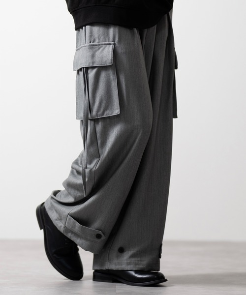 47デザイン TRルーズ パラシュートパンツ チェック　L CLEL】M-47Design TR Loose Parachute Pants/M-47デザイン TR