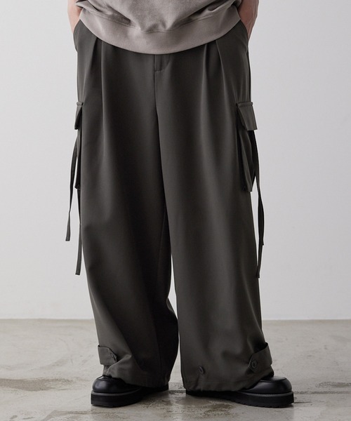 47デザイン TRルーズ パラシュートパンツ チェック　L CLEL】M-47Design TR Loose Parachute Pants/M-47デザイン TR