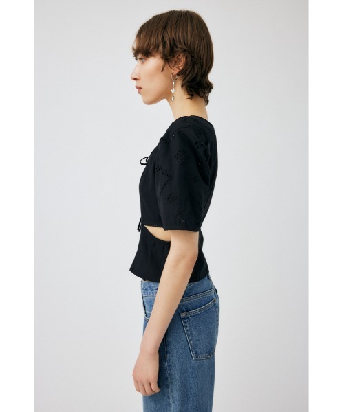 MOUSSY（マウジー）の「SIDE SLIT EYELET ブラウス（シャツ/ブラウス・レディース・オフホワイト/ブラック/オレンジ・1/2）」の7枚目の写真