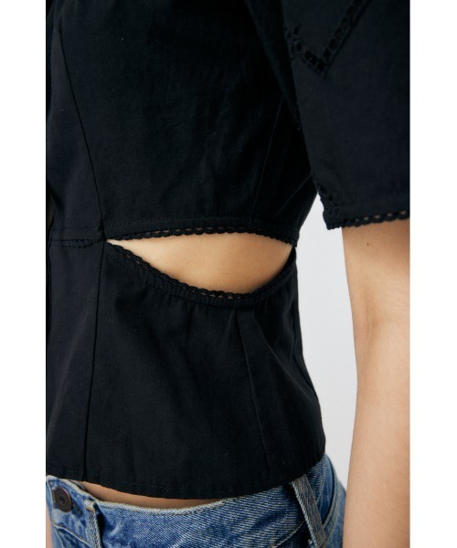 MOUSSY（マウジー）の「SIDE SLIT EYELET ブラウス（シャツ/ブラウス・レディース・オフホワイト/ブラック/オレンジ・1/2）」の10枚目の写真