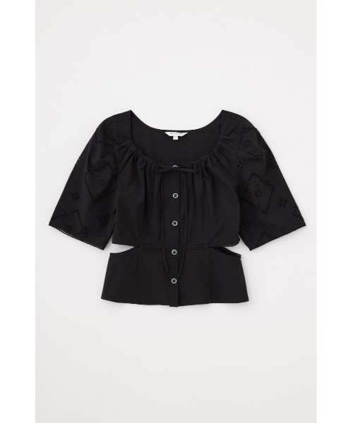 MOUSSY（マウジー）の「SIDE SLIT EYELET ブラウス（シャツ/ブラウス・レディース・オフホワイト/ブラック/オレンジ・1/2）」の13枚目の写真