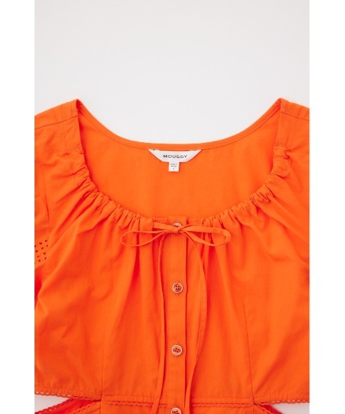 MOUSSY（マウジー）の「SIDE SLIT EYELET ブラウス（シャツ/ブラウス・レディース・オフホワイト/ブラック/オレンジ・1/2）」の18枚目の写真