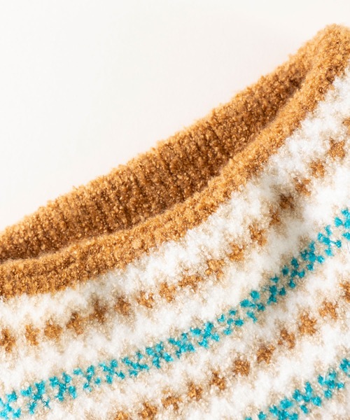 KP DECO（ケーピーデコ）の「日本製/シュークリーム素材 ネックウォーマー（ネックウォーマー/スヌード・キッズ・ベージュ/ブラック・FREE）」の3枚目の写真