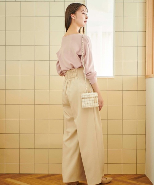 fifth（フィフス）の「【サイズ展開あり】ハイウエストスラックスパンツ《U150サイズ登場！》（スラックス・レディース・アイボリー/ブラック/ピンク/グリーン/ベージュ/ネイビー/ライトグレー・S/M/XS/L）」の21枚目の写真