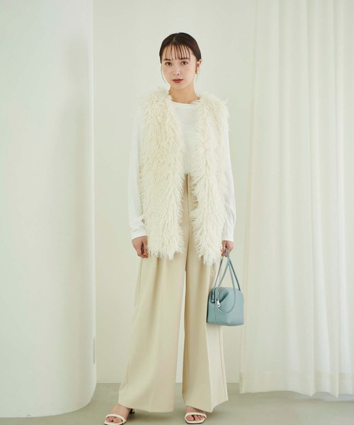 fifth（フィフス）の「【サイズ展開あり】ハイウエストスラックスパンツ《U150サイズ登場！》（スラックス・レディース・アイボリー/ブラック/ピンク/グリーン/ベージュ/ネイビー/ライトグレー・S/M/XS/L）」の20枚目の写真