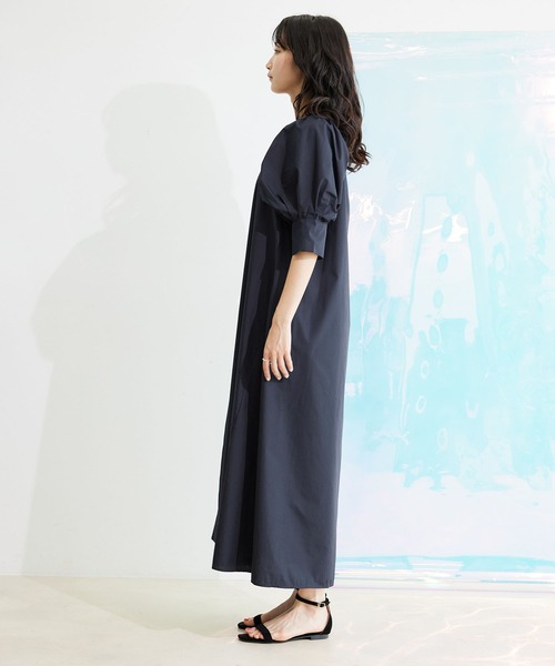 Jayro（ジャイロ）の「T/ Cブロード　Vネックワンピース（ワンピース・レディース・ネイビー/ピンク/ブルー・M）」の16枚目の写真