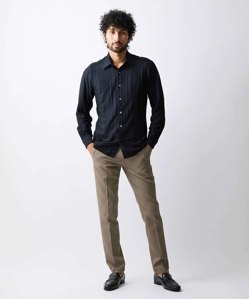 MICHEL KLEIN HOMME (ミッシェルクランオム)の「《日本製》シャドーストライプシャツ(シャツ/ブラウス・メンズ・ホワイト/ブラック/パープル・LARGE/MEDIUM/X-LARGE)」の9枚目の写真