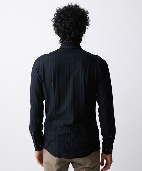 MICHEL KLEIN HOMME (ミッシェルクランオム)の「《日本製》シャドーストライプシャツ(シャツ/ブラウス・メンズ・ホワイト/ブラック/パープル・LARGE/MEDIUM/X-LARGE)」の11枚目の写真