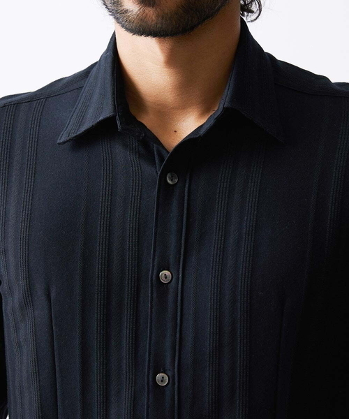 MICHEL KLEIN HOMME (ミッシェルクランオム)の「《日本製》シャドーストライプシャツ(シャツ/ブラウス・メンズ・ホワイト/ブラック/パープル・LARGE/MEDIUM/X-LARGE)」の12枚目の写真
