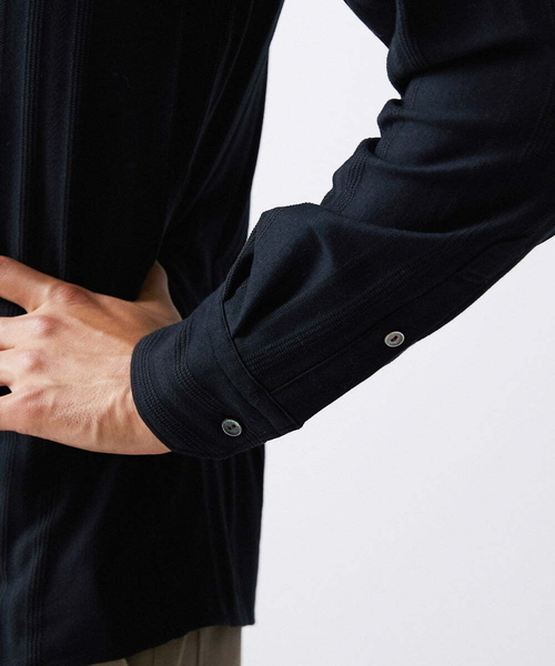 MICHEL KLEIN HOMME (ミッシェルクランオム)の「《日本製》シャドーストライプシャツ(シャツ/ブラウス・メンズ・ホワイト/ブラック/パープル・LARGE/MEDIUM/X-LARGE)」の13枚目の写真