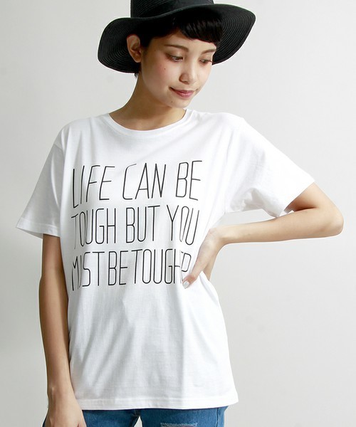 WEGO（ウィゴー）の「WEGO/メッセージTシャツ（Tシャツ/カットソー・メンズ・ホワイト/ブラック・MEDIUM/LARGE）」の11枚目の写真