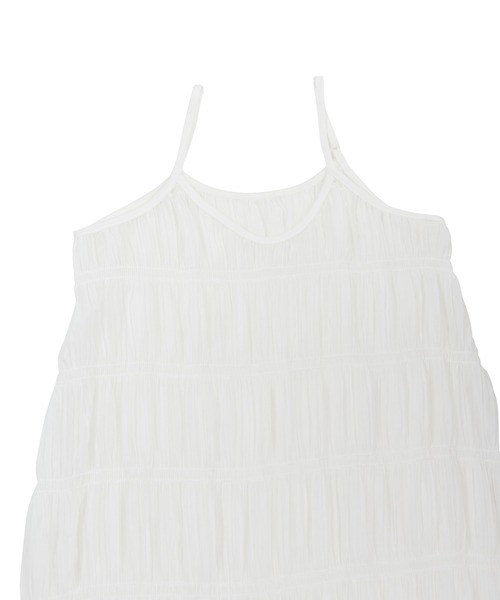 PUNYUS（プニュズ）の「シアーティアードキャミワンピース（ワンピース・レディース・ブラック/ホワイト・3/4/2/1）」の5枚目の写真