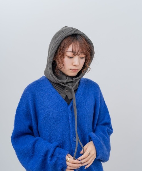 milsa（ミルサ）の「milsa  ニット バラクラバ（ニットキャップ/ビーニー・レディース・ホワイト/ブラック/グレー・FREE）」の11枚目の写真