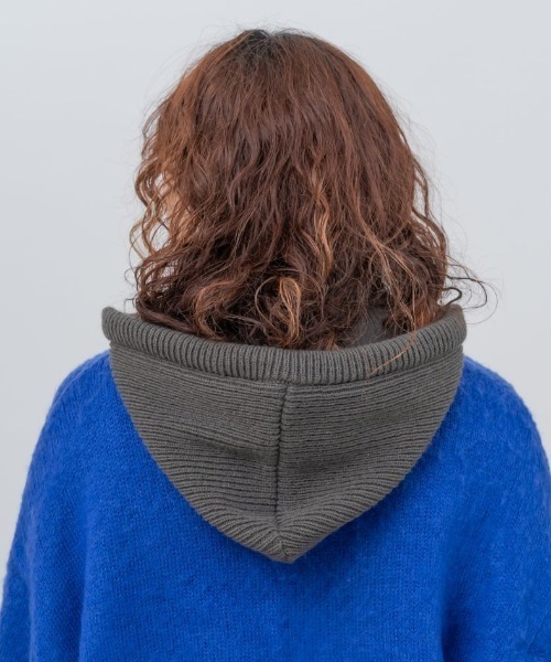 milsa（ミルサ）の「milsa  ニット バラクラバ（ニットキャップ/ビーニー・レディース・ホワイト/ブラック/グレー・FREE）」の6枚目の写真