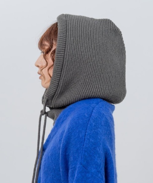 milsa（ミルサ）の「milsa  ニット バラクラバ（ニットキャップ/ビーニー・レディース・ホワイト/ブラック/グレー・FREE）」の10枚目の写真