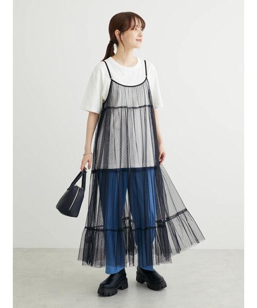 ELENCARE DUE(エレンカーレデュエ)の「・ELENCARE DUE 2wayチュールキャミワンピ(ワンピース・レディース・モカ/パープル/ブラック/アイボリー/チャコールグレー/ターコイズブルー・FREE)」の19枚目の写真