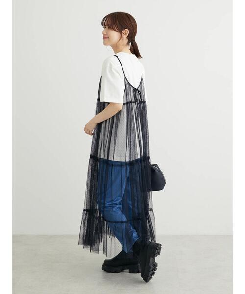 ELENCARE DUE(エレンカーレデュエ)の「・ELENCARE DUE 2wayチュールキャミワンピ(ワンピース・レディース・モカ/パープル/ブラック/アイボリー/チャコールグレー/ターコイズブルー・FREE)」の20枚目の写真