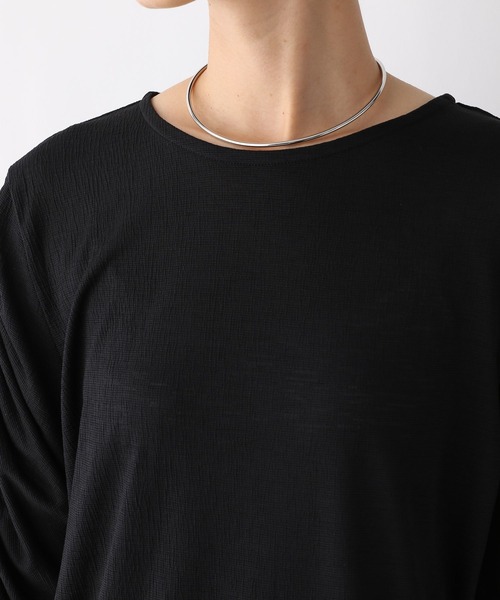LEPSIM(レプシィム)の「袖シャーリングプルオーバー 908519(Tシャツ/カットソー・レディース・オフホワイト/ブラック・FREE)」の11枚目の写真