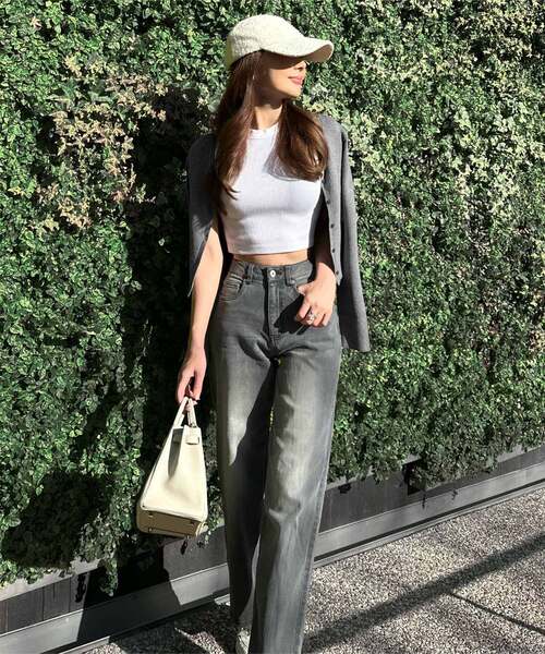 KOBE LETTUCE（コウベレタス）の「[ 岡部あゆみさんコラボ ] 選べる2タイプ フレアスリーブリブニットカーディガン（カーディガン/ボレロ・レディース・ブラック/モカ/ピンク/ホワイト系/グリーン系/ネイビー/イエロー系/オフホワイト/グレー系/アイボリー系/ライトピンク/ブラック×ホワイト/ブルーグレー/ダークグリーン/ライトベージュ/ライトブルー/ホワイト系1/ブラック系/ブルー系/アイボリー系1/ベージュ系/ピンク系/ホワイト系2/ピンクベージュ/ブラック系その他/ブルー系2/ブルー系1/グレー系1/レッド/ブルー系3/レッド系1/ブルー系4/チャコールグレー・M）」の12枚目の写真