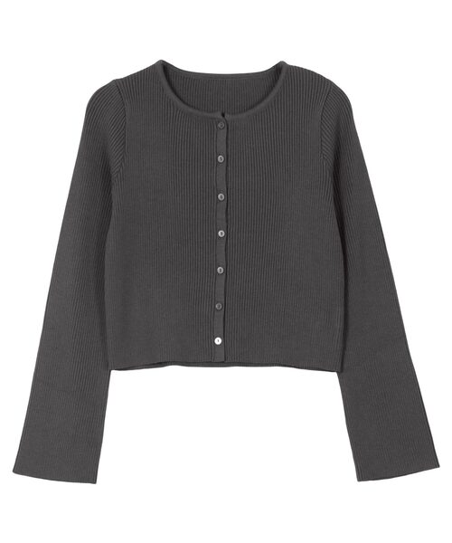 KOBE LETTUCE（コウベレタス）の「[ 岡部あゆみさんコラボ ] 選べる2タイプ フレアスリーブリブニットカーディガン（カーディガン/ボレロ・レディース・ブラック/モカ/ピンク/ホワイト系/グリーン系/ネイビー/イエロー系/オフホワイト/グレー系/アイボリー系/ライトピンク/ブラック×ホワイト/ブルーグレー/ダークグリーン/ライトベージュ/ライトブルー/ホワイト系1/ブラック系/ブルー系/アイボリー系1/ベージュ系/ピンク系/ホワイト系2/ピンクベージュ/ブラック系その他/ブルー系2/ブルー系1/グレー系1/レッド/ブルー系3/レッド系1/ブルー系4/チャコールグレー・M）」の13枚目の写真