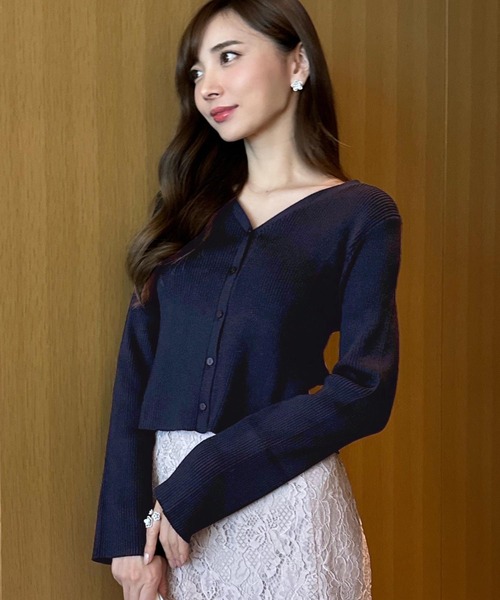 KOBE LETTUCE（コウベレタス）の「[ 岡部あゆみさんコラボ ] 選べる2タイプ フレアスリーブリブニットカーディガン（カーディガン/ボレロ・レディース・ブラック/モカ/ピンク/ホワイト系/グリーン系/ネイビー/イエロー系/オフホワイト/グレー系/アイボリー系/ライトピンク/ブラック×ホワイト/ブルーグレー/ダークグリーン/ライトベージュ/ライトブルー/ホワイト系1/ブラック系/ブルー系/アイボリー系1/ベージュ系/ピンク系/ホワイト系2/ピンクベージュ/ブラック系その他/ブルー系2/ブルー系1/グレー系1/レッド/ブルー系3/レッド系1/ブルー系4/チャコールグレー・M）」の22枚目の写真