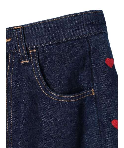 Green　Parks（グリーンパークス）の「・Double　Flags　ハート刺繍フレアデニム（デニムパンツ・レディース・インディゴブルー・M/L/S）」の13枚目の写真