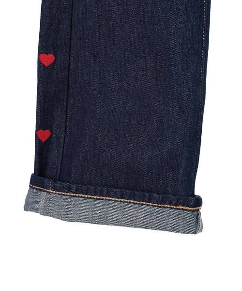 Green　Parks（グリーンパークス）の「・Double　Flags　ハート刺繍フレアデニム（デニムパンツ・レディース・インディゴブルー・M/L/S）」の15枚目の写真
