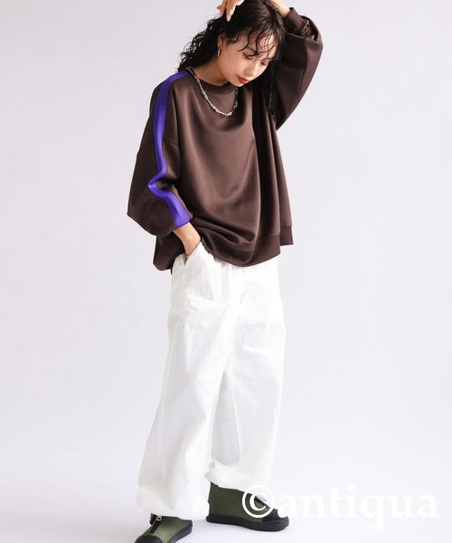 antiqua(アンティカ)の「配色ラインプルオーバー(その他トップス・レディース・ブラウン系その他/ブラック系その他/ブラック/グリーン系その他・FREE)」の17枚目の写真