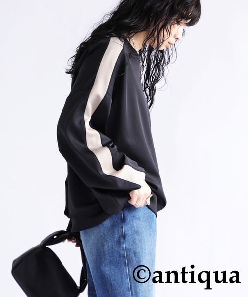 antiqua(アンティカ)の「配色ラインプルオーバー(その他トップス・レディース・ブラウン系その他/ブラック系その他/ブラック/グリーン系その他・FREE)」の11枚目の写真