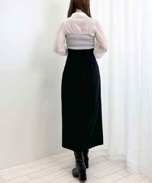 INGNI（イング）の「シャツドッキングニット／Ａ（ニット/セーター・レディース・ブラック/ピンク系5/グレー系その他・M）」の13枚目の写真