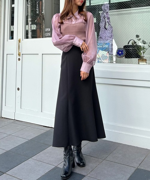 INGNI（イング）の「シャツドッキングニット／Ａ（ニット/セーター・レディース・ブラック/ピンク系5/グレー系その他・M）」の15枚目の写真