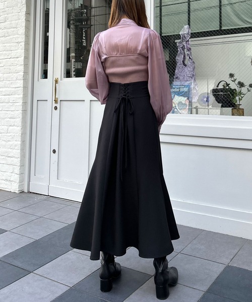 INGNI（イング）の「シャツドッキングニット／Ａ（ニット/セーター・レディース・ブラック/ピンク系5/グレー系その他・M）」の14枚目の写真