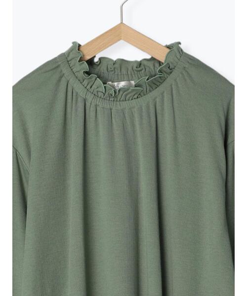 Et grenier by Samansa Mos2（エグルニエバイサマンサモスモス）の「【保湿】アルガンオイル襟フリルロングパジャマワンピース（ルームウェア/パジャマ・レディース・キャメル/キナリ/カーキ・F）」の12枚目の写真