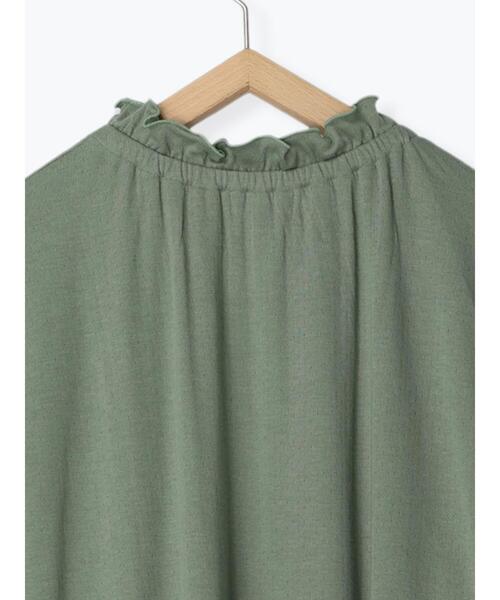 Et grenier by Samansa Mos2（エグルニエバイサマンサモスモス）の「【保湿】アルガンオイル襟フリルロングパジャマワンピース（ルームウェア/パジャマ・レディース・キャメル/キナリ/カーキ・F）」の13枚目の写真