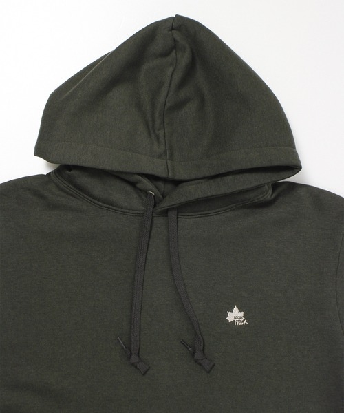 LOGOS park（ロゴスパーク）の「【LOGOS Park/ロゴスパーク】ワンポイント刺繍ロゴ裏起毛プルオーバーパーカー（パーカー・レディース・グレイッシュベージュ/ブラック/マスタード/カーキ・M/L）」の7枚目の写真