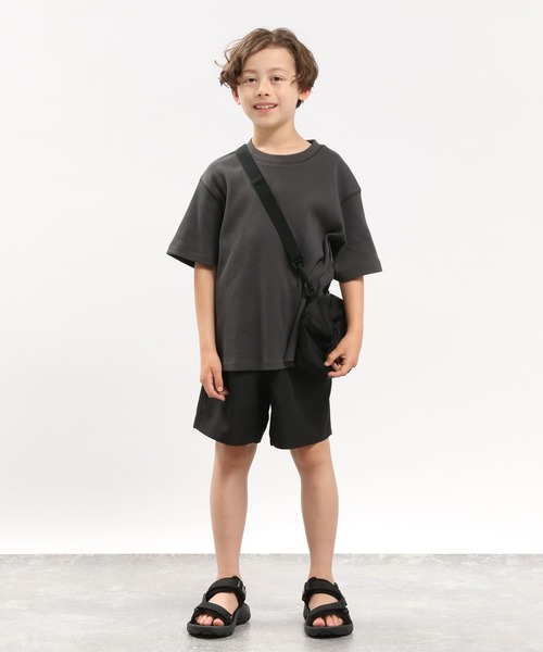 GLOBAL WORK Smile Seed Store（グローバルワーク スマイルシードストア）の「ワッフルＴシャツ半袖/キッズ/183146（Tシャツ/カットソー・キッズ・ベージュ/チャコール/ライトカーキ・120cm/100cm/130cm/110cm/140cm/150cm）」の4枚目の写真