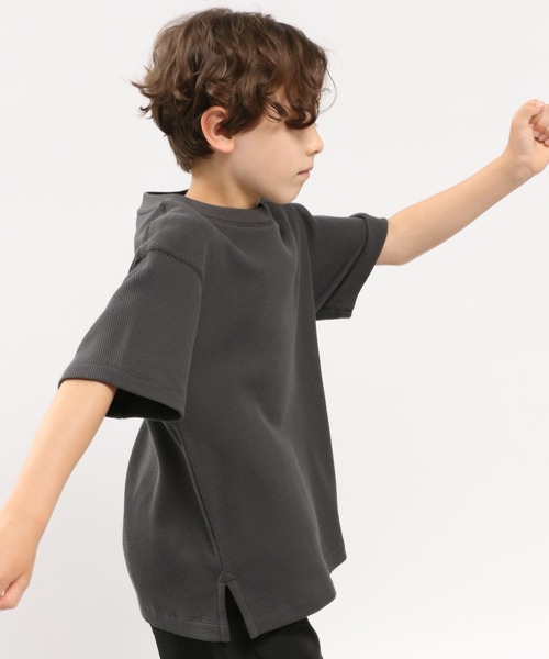 GLOBAL WORK Smile Seed Store（グローバルワーク スマイルシードストア）の「ワッフルＴシャツ半袖/キッズ/183146（Tシャツ/カットソー・キッズ・ベージュ/チャコール/ライトカーキ・120cm/100cm/130cm/110cm/140cm/150cm）」の11枚目の写真