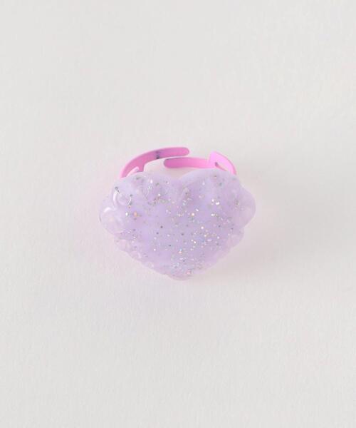 green label relaxing(グリーンレーベルリラクシング)の「<Milk&Soda> JELLY HEART リング / 指輪(リング・キッズ・ホワイト/ライム/ライラック・FREE)」の3枚目の写真