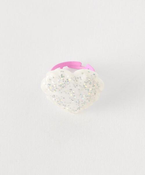 green label relaxing(グリーンレーベルリラクシング)の「<Milk&Soda> JELLY HEART リング / 指輪(リング・キッズ・ホワイト/ライム/ライラック・FREE)」の1枚目の写真