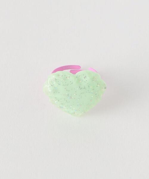 green label relaxing(グリーンレーベルリラクシング)の「<Milk&Soda> JELLY HEART リング / 指輪(リング・キッズ・ホワイト/ライム/ライラック・FREE)」の2枚目の写真