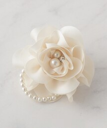 SHOO・LA・RUE | 【セレモニー】ミニサテンフェイクパールコサージュ(ブローチ/コサージュ)