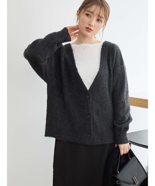 fifth(フィフス)の「ブークレニットカーディガン(カーディガン/ボレロ・レディース・ベージュ/ブラック・M)」の11枚目の写真