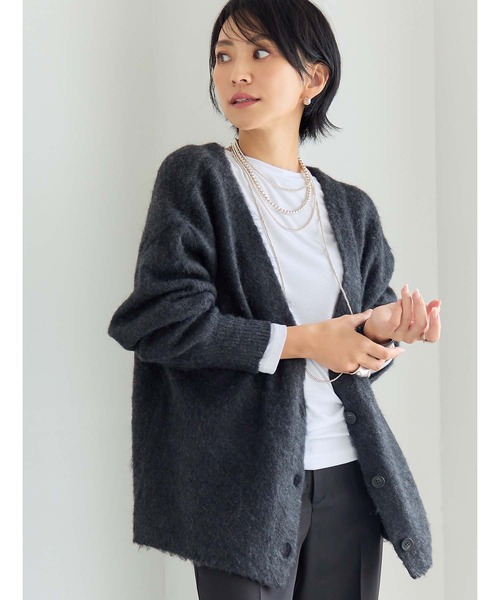 fifth(フィフス)の「ブークレニットカーディガン(カーディガン/ボレロ・レディース・ベージュ/ブラック・M)」の17枚目の写真